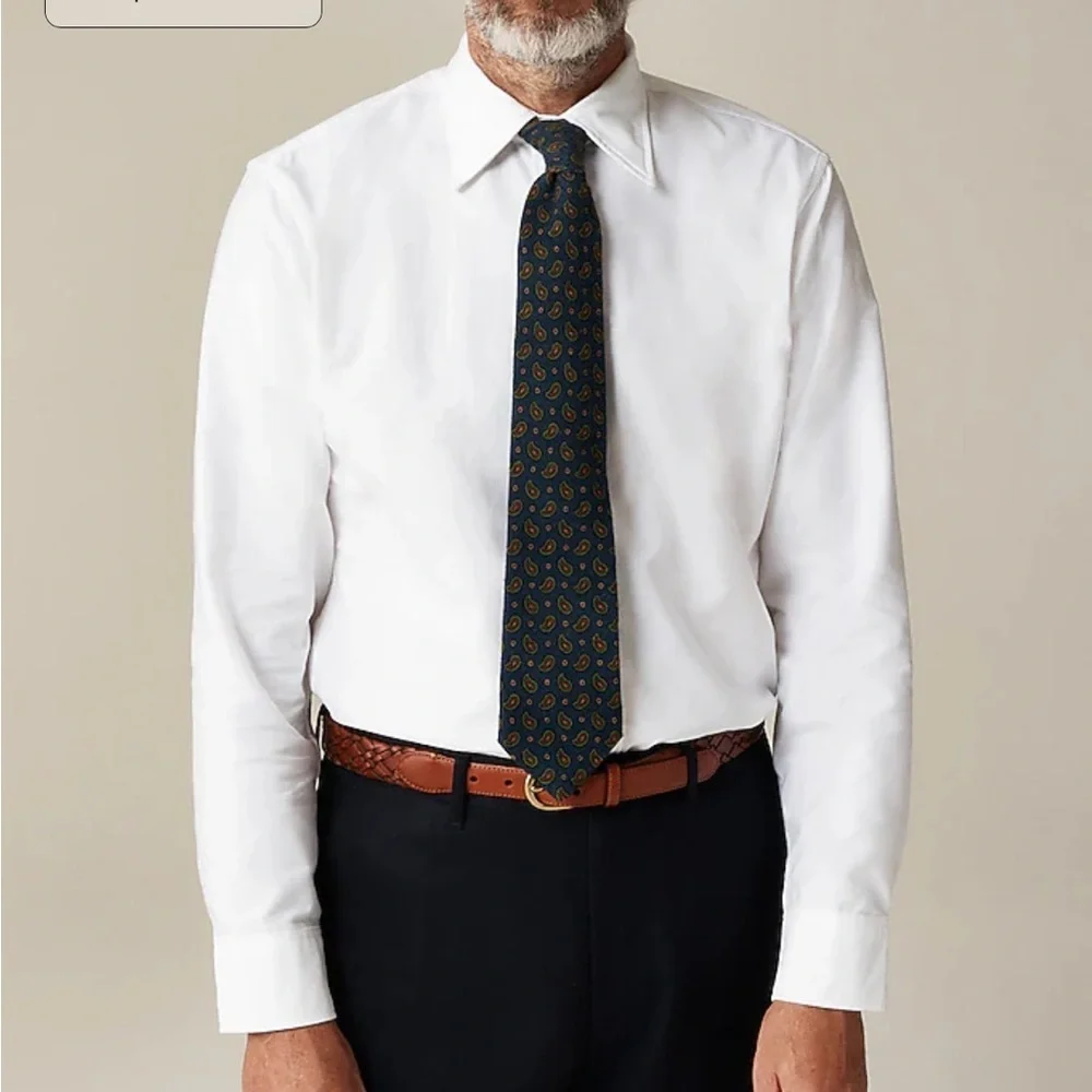 J crew white oxford Slim Portuguese cotton oxford dress shirt